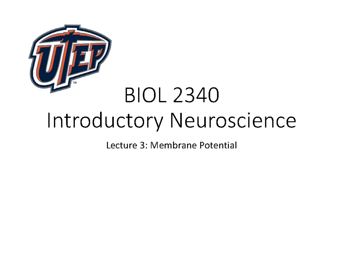 BIOL 2340 Lecture 8: Auditory & Vestibular Sensation Overview - Studocu