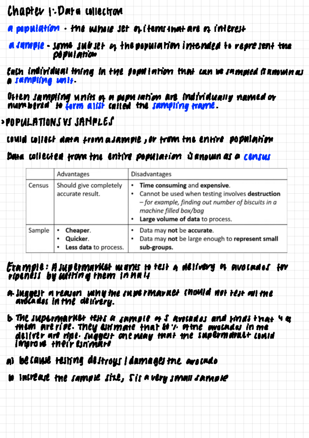 AS-Chapter 1 - Summary of Data Collection & Sampling Methods - Studocu