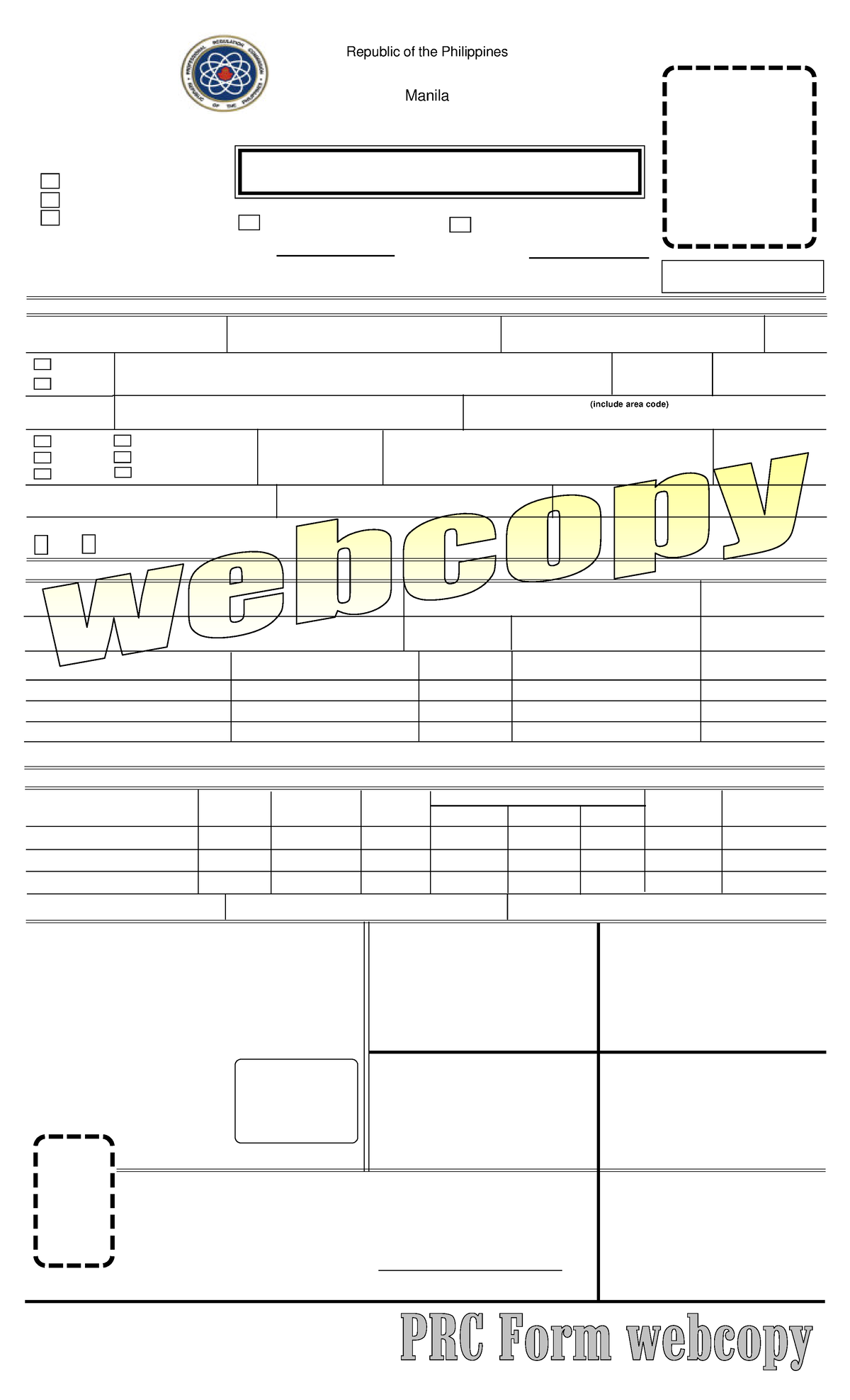 Nurses' application form - Republic of the Philippines Professional ...