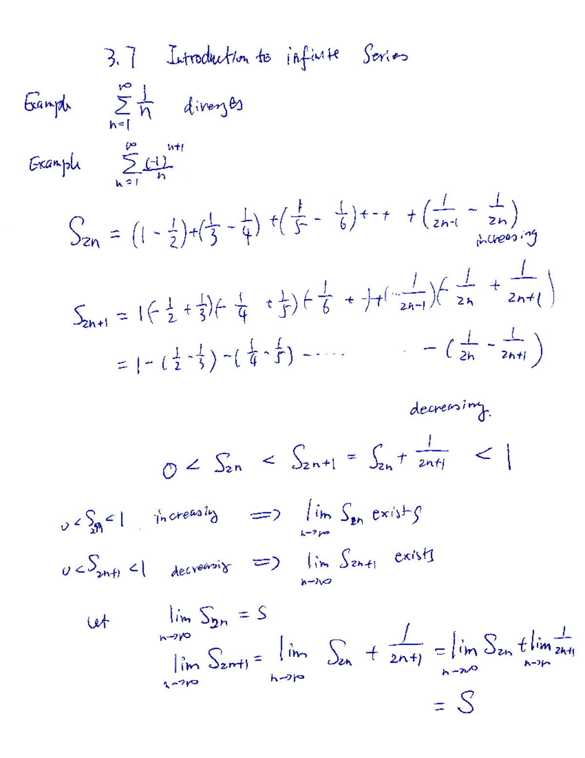 Lecture 23: Introduction to Infinite Series - MA 34100 - Studocu