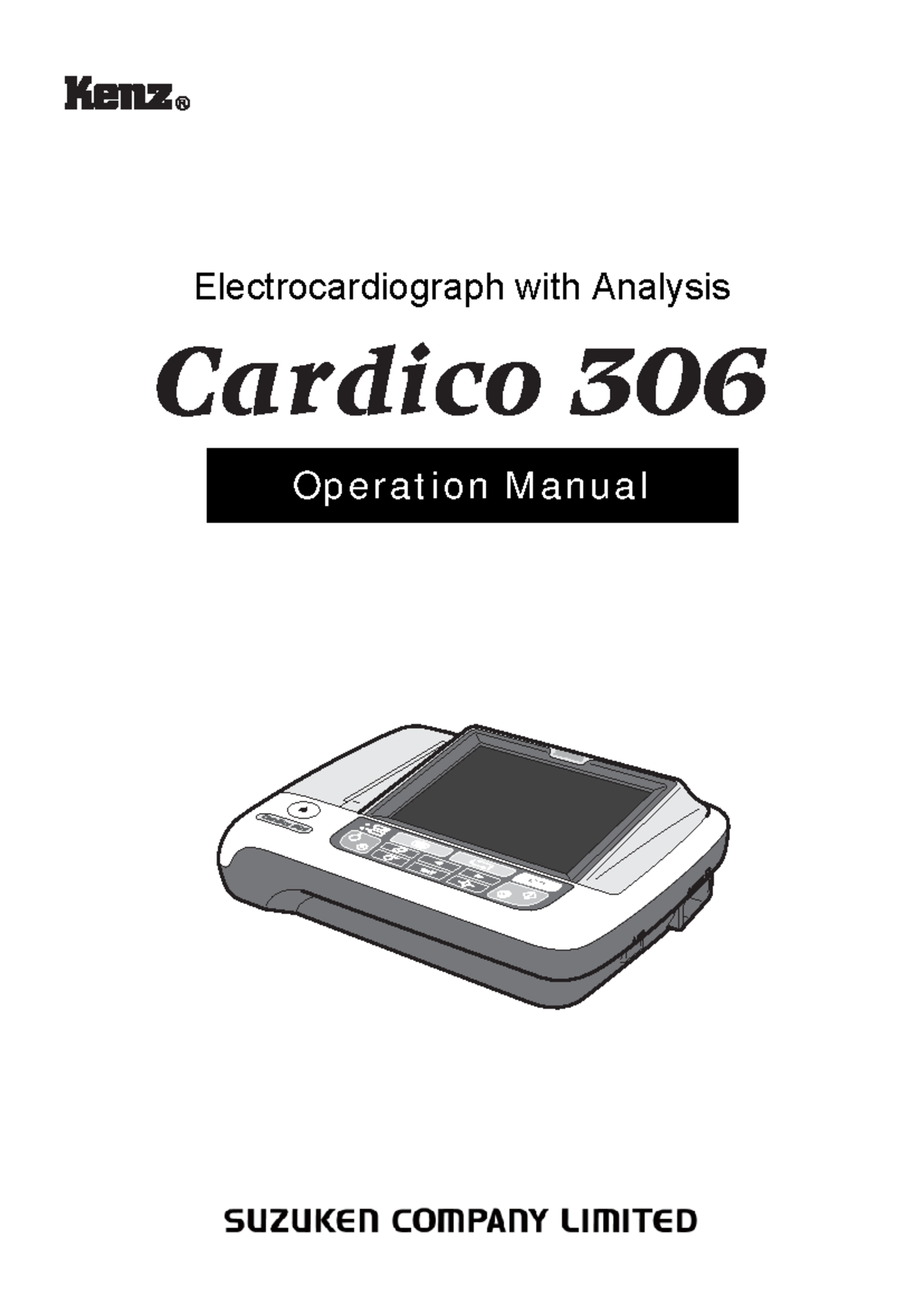 Cardico 306 Operation Manual: ECG Device Guidelines & Safety - Studocu
