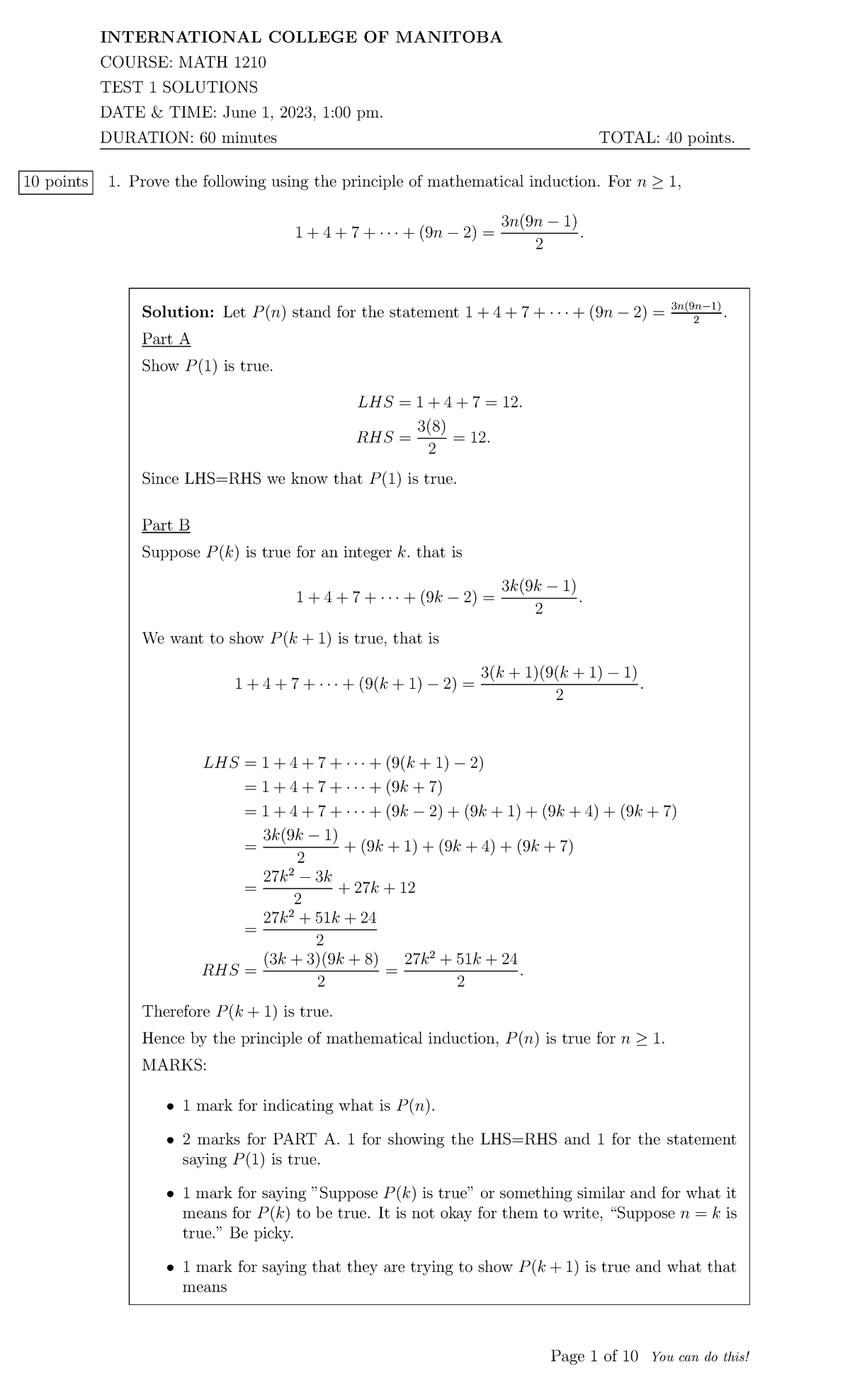 MATH 1210 - Midterm 1 Solutions and Sample Answers - Studocu