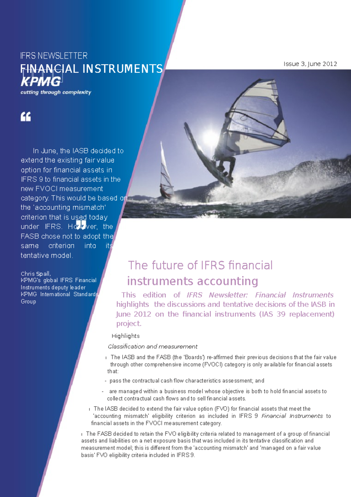 IFRS Newsletter: Financial Instruments Update (Issue 3, June 2012 ...