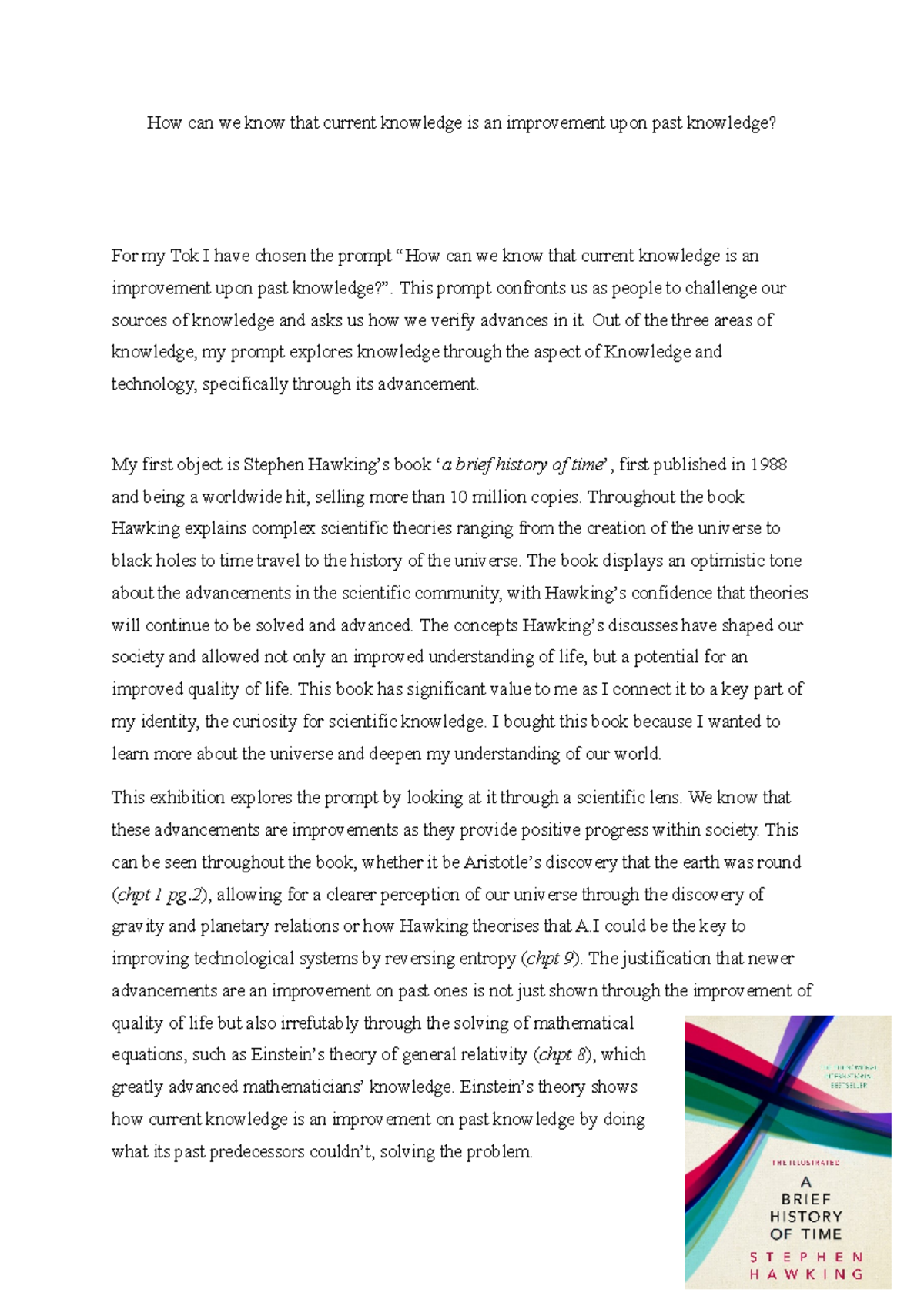 TOK: Analyzing Advancements: Are Current Insights Better Than Past ...