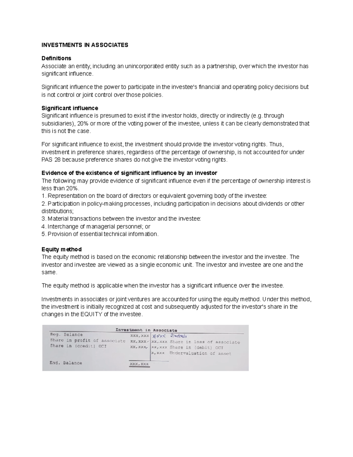 Investments IN Associates - INVESTMENTS IN ASSOCIATES Definitions ...