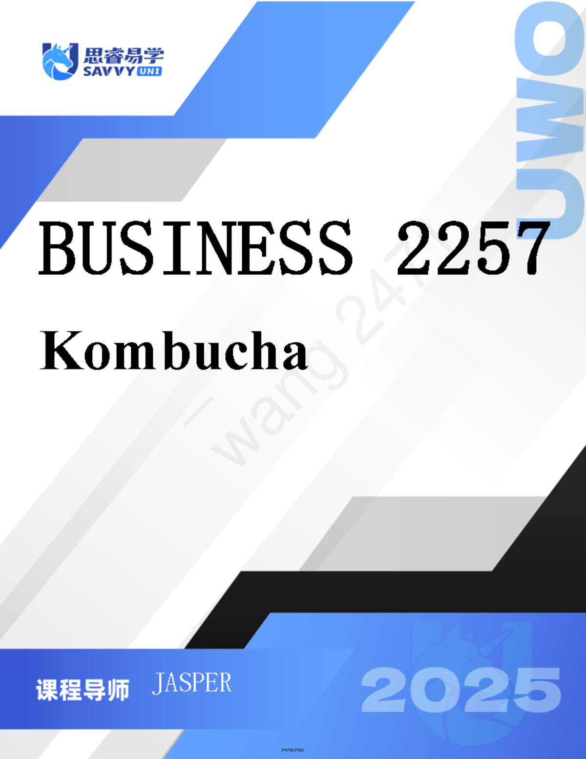 Kombucha Case Study - BUS 2257 Analysis and Inventory Methods - Studocu