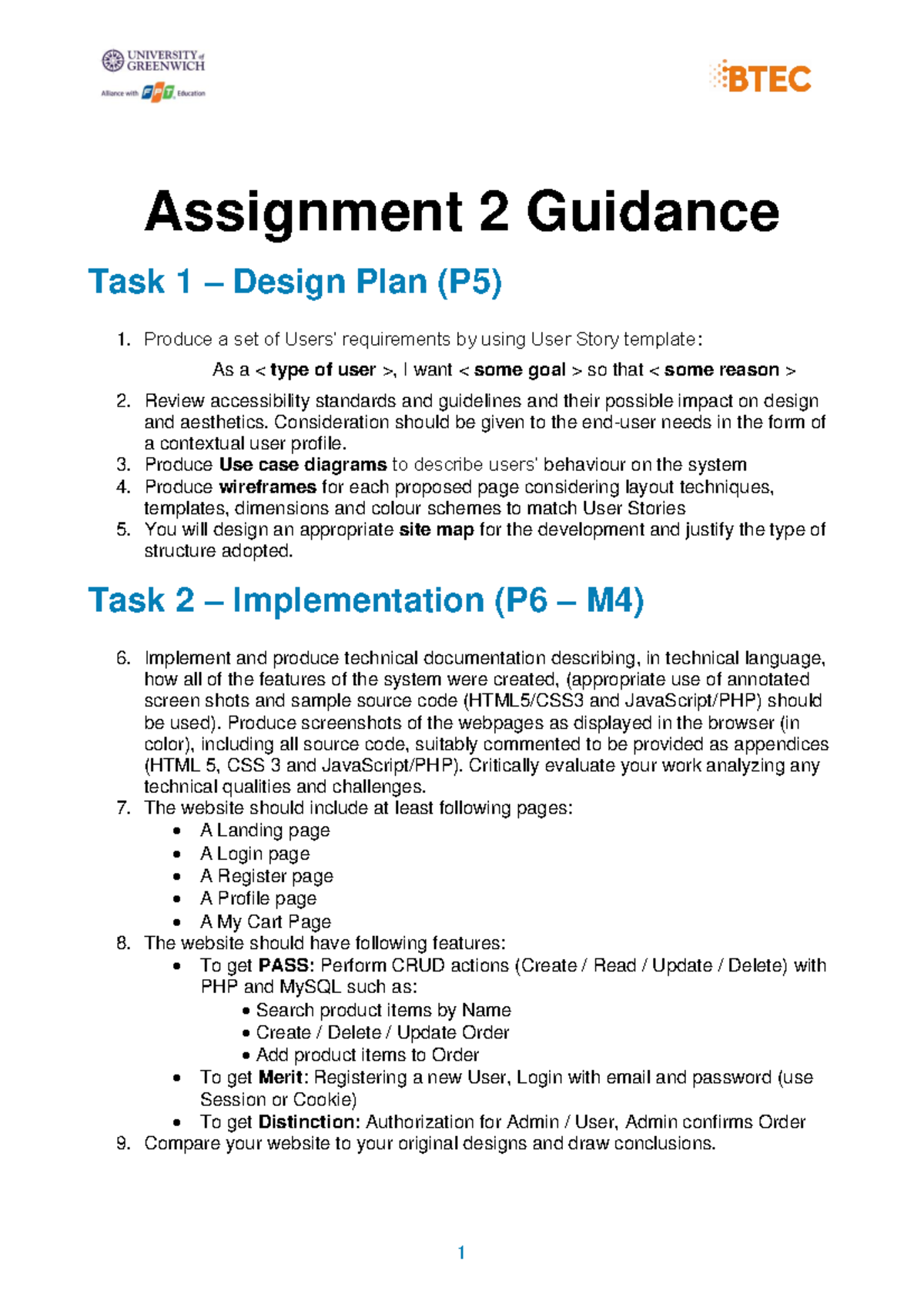 Unit 10.Assignment 2 Guidance 20210910 - 1 Assignment 2 Guidance Task 1 ...