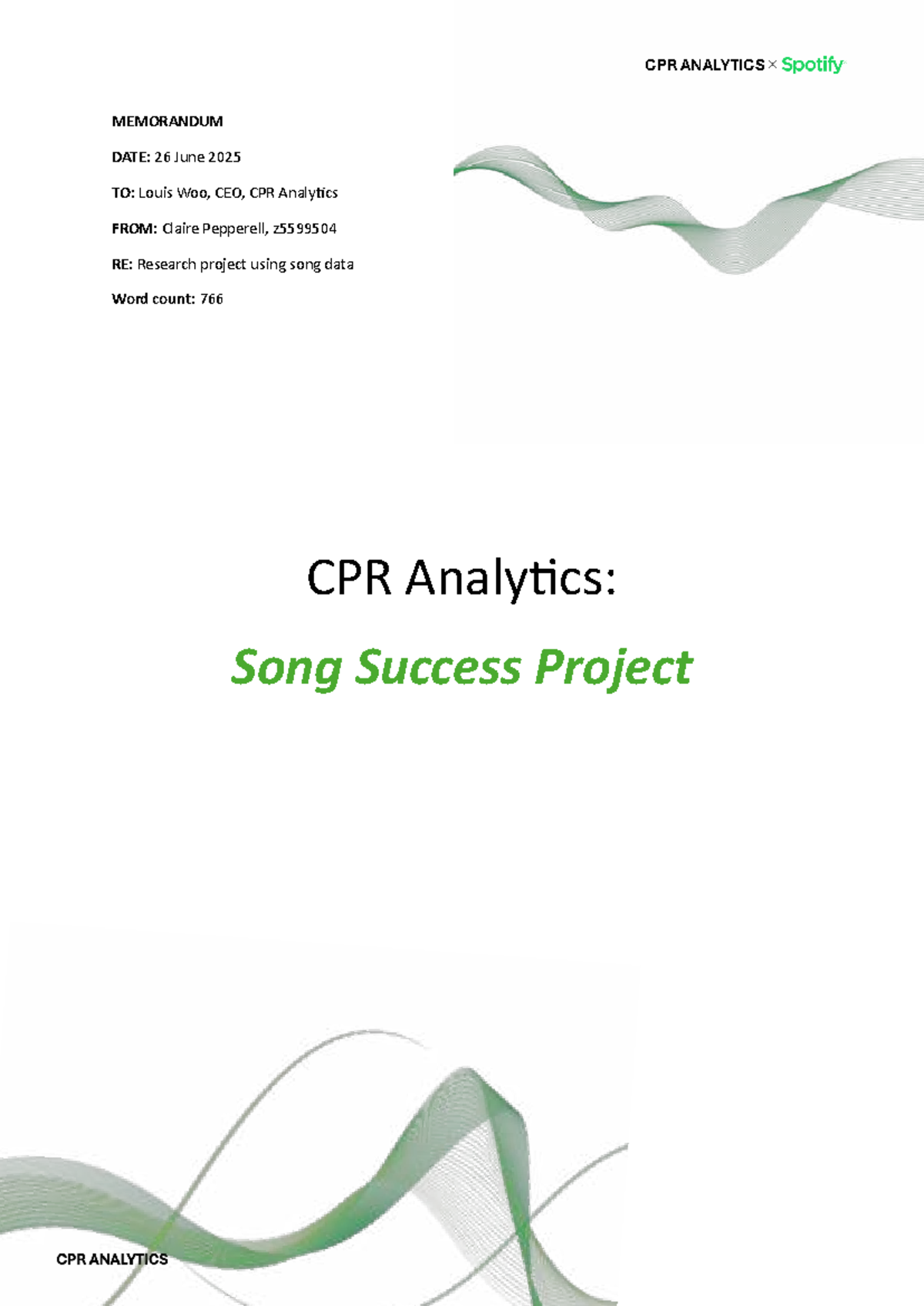 COMM1190: Analysis of Spotify Song Data for Success Prediction - Studocu