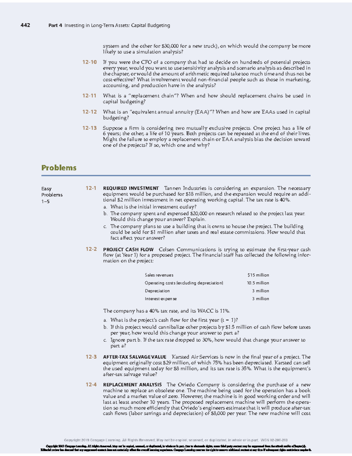 442 Chapter 7: Capital Budgeting and Investment Analysis - Studocu