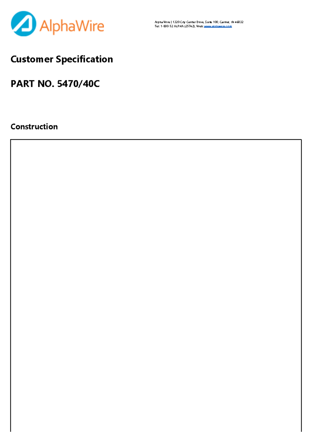 AW-Product-Specification - Alpha Wire | 1320 City Center Drive, Suite ...