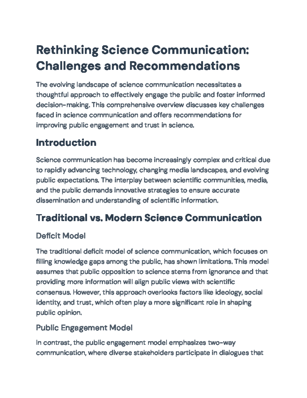 Rethinking Science Communication: Challenges & Engagement Strategies ...