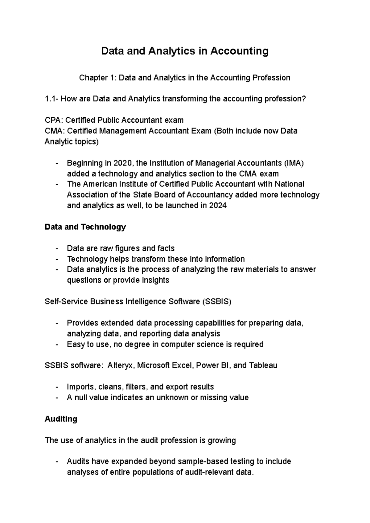 Data Analytics in Accounting: Key Insights and Applications - ACC 101 ...