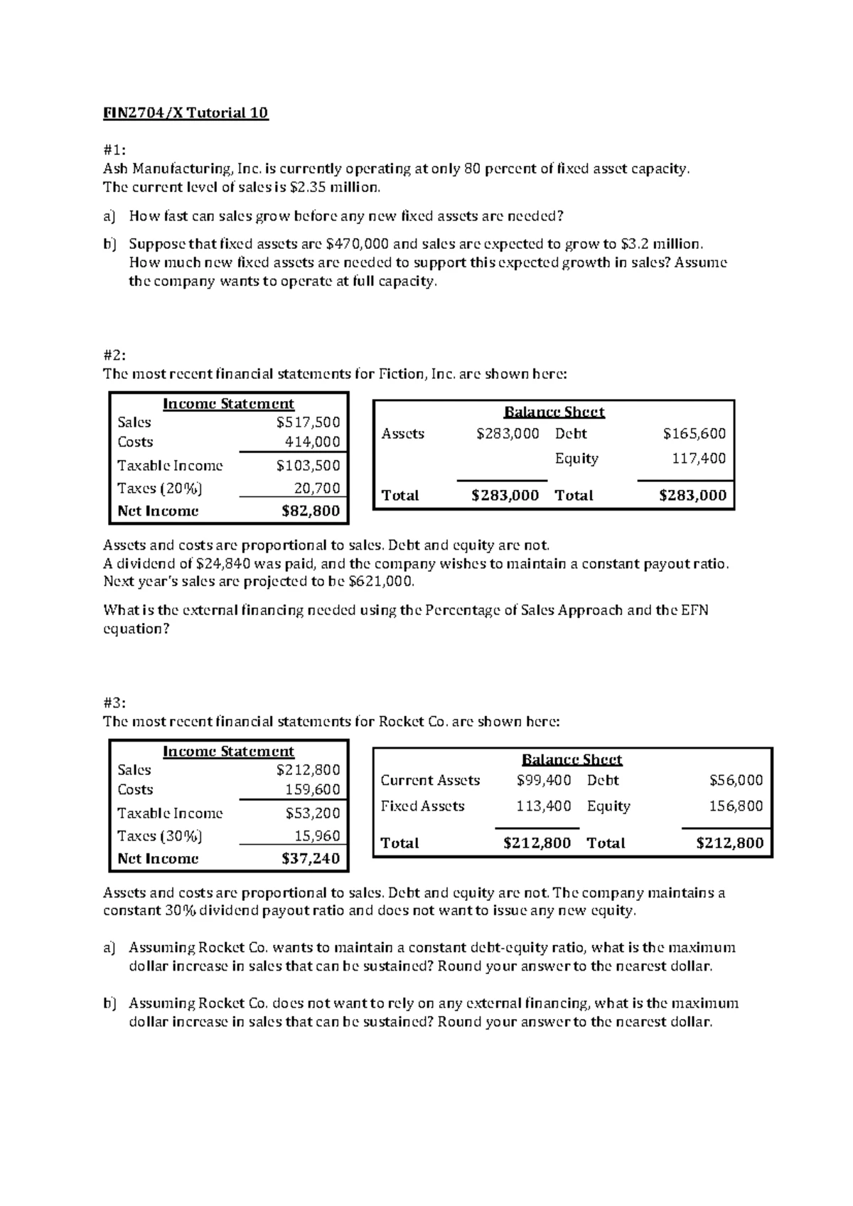 FIN2704 AY24-25 Sem2 Tutorial 3 Detailed Solutions and Explanations ...