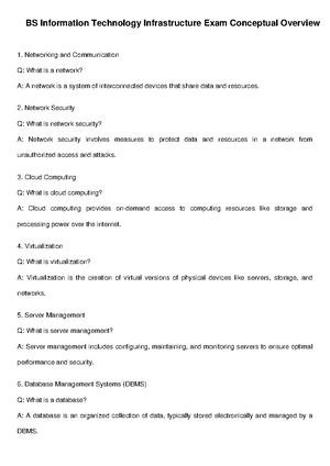 BS IT Infrastructure Exam Guide - BS Information Technology ...