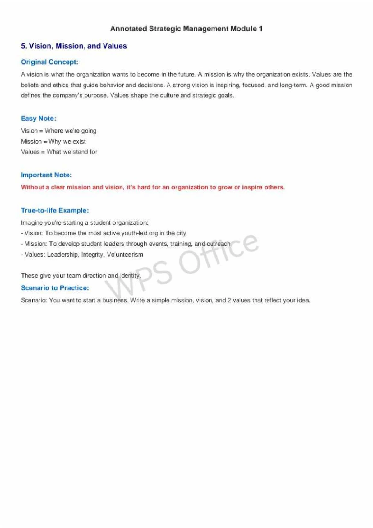 Annotated Strategic Management Module 1: Understanding Strategy - Studocu