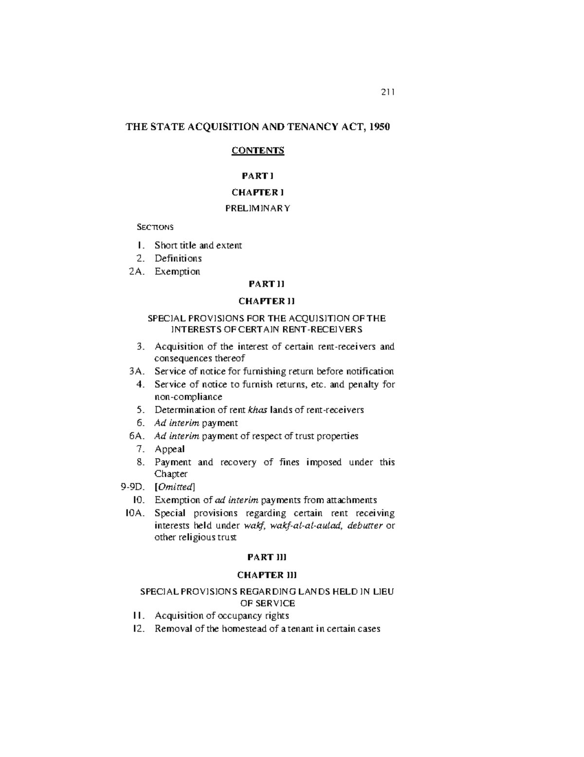 State Acquisition and Tenancy Act, 1950: Detailed Overview and ...