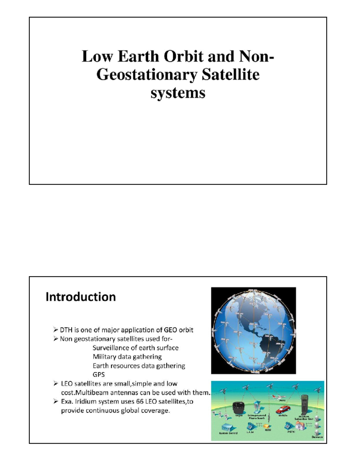 LEO and GEO Satellite Systems: Overview of Applications and Orbits ...