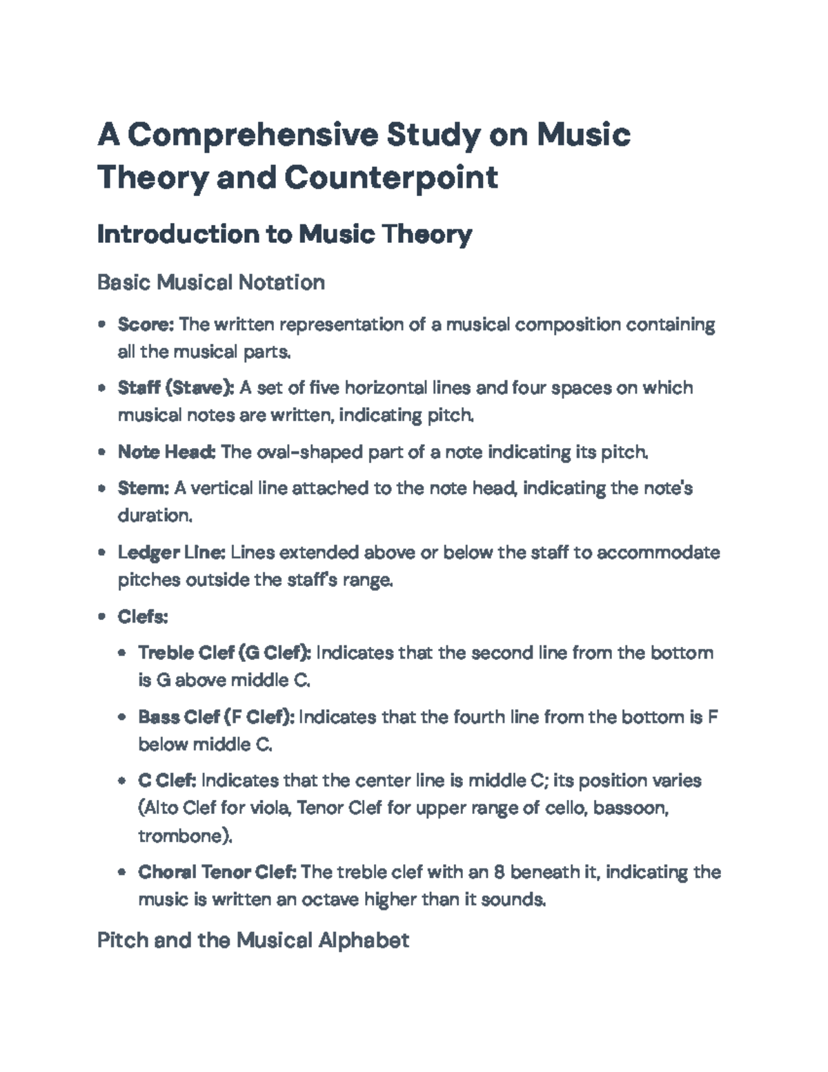 Advanced Music Theory and Counterpoint Concepts: A Comprehensive Guide ...
