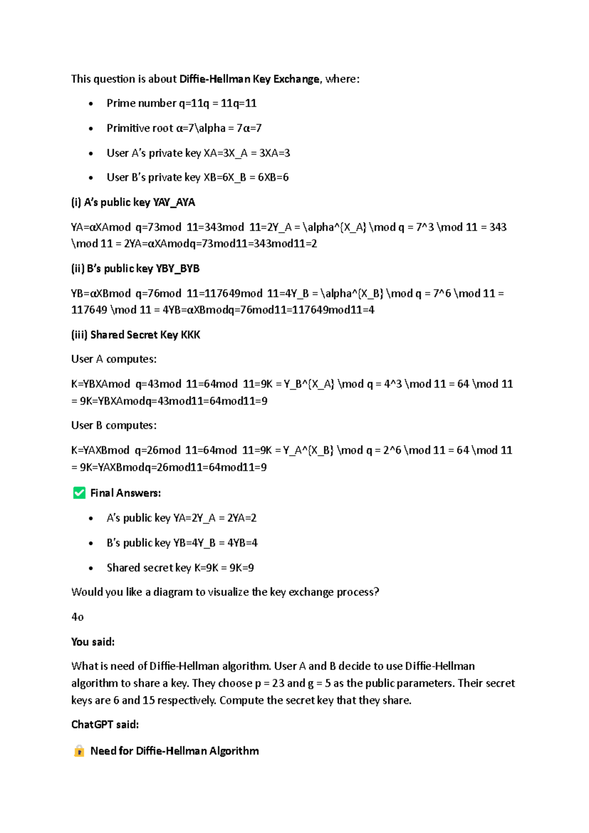 CSS 101 Final Exam Study Guide: Key Exchange & Digital Signatures - Studocu