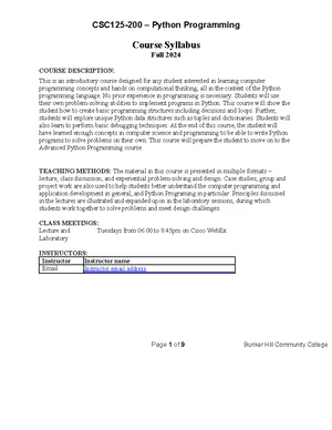 Python Programming - Study Notes & Assignments - Studocu