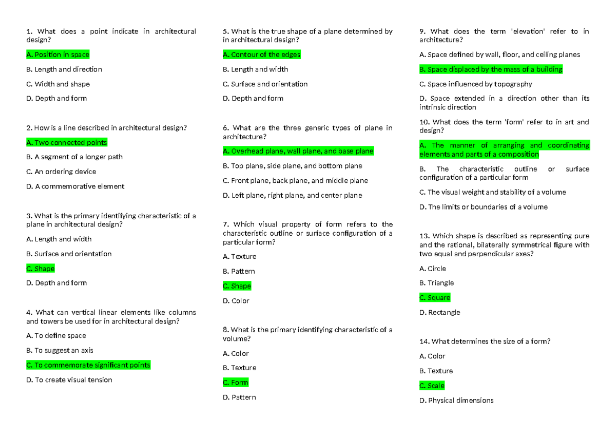 Architectural Design Concepts: Key Terms and Definitions (ARCH 101 ...