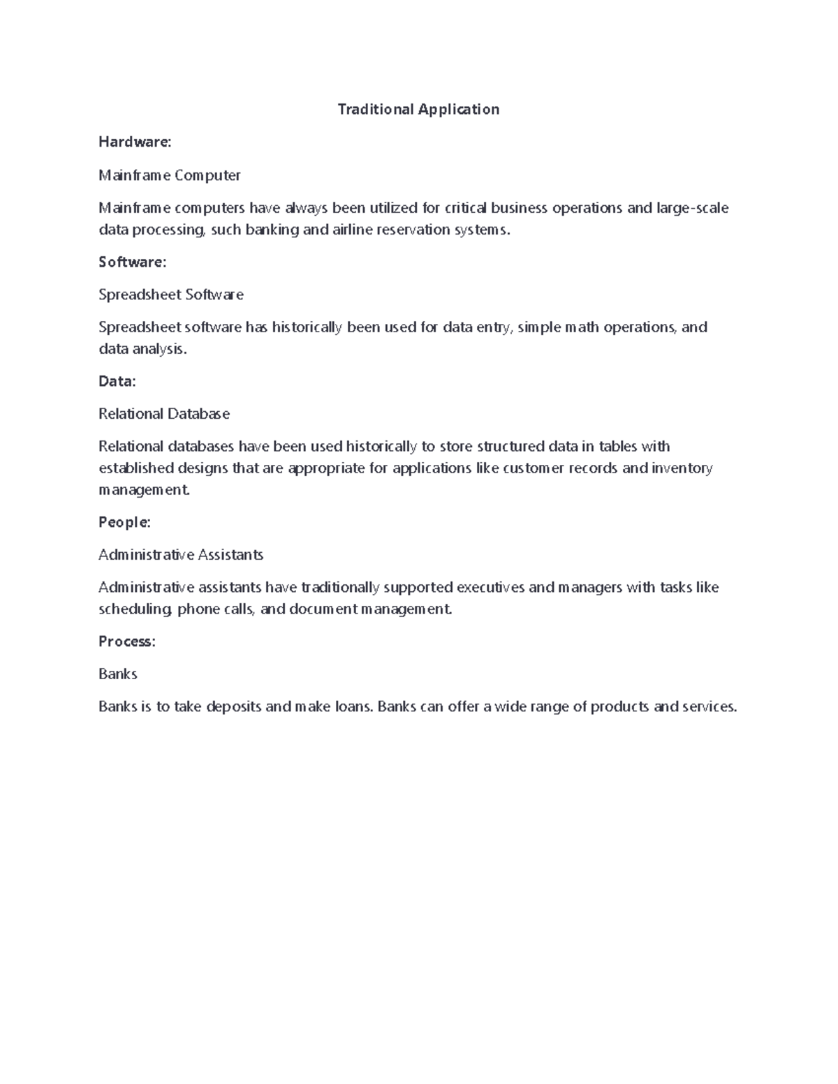 Piist 01 Activity 1 - Overview of Traditional and Advanced Applications ...