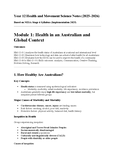 Health and Movement - Grade: 11 - New South Wales Higher School ...
