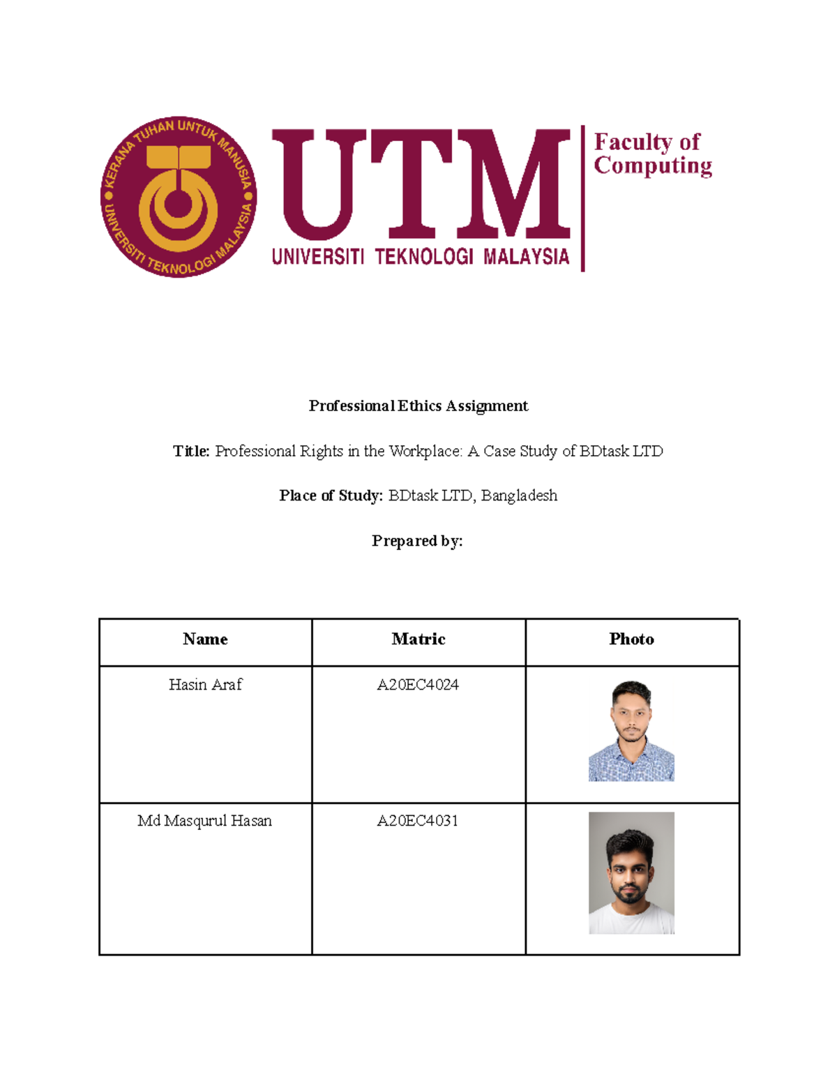 Final-Report(Professional-ethics) - Professional Ethics Assignment ...