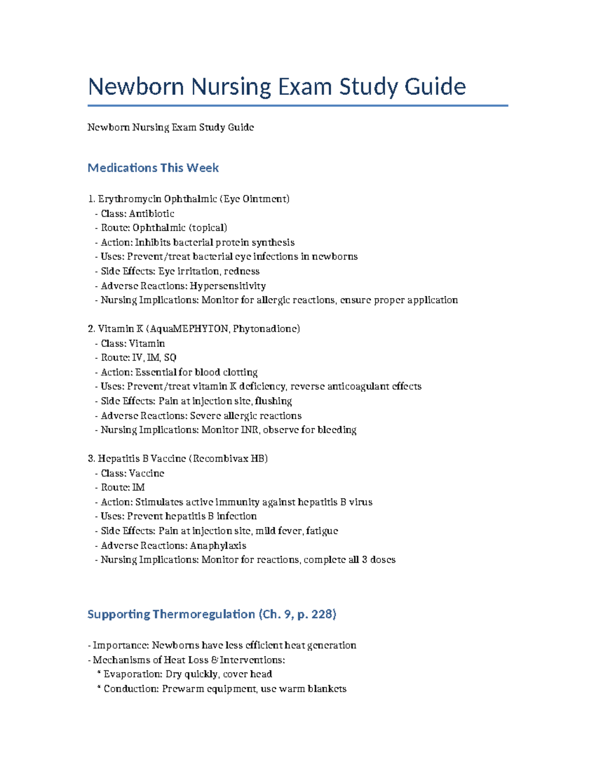 Newborn Nursing Exam Study Guide & Key Concepts (NURS 101) - Studocu