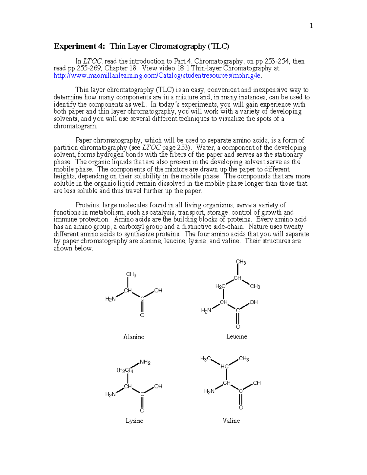 TLC: Experiment 4 - Thin Layer Chromatography Techniques and Analysis ...