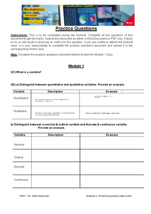 Module 1. Variables and Data in Excel - Module 1. Variables and Data in ...