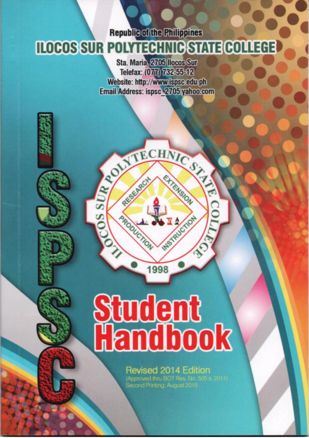Student Handbook Revised 2014 Final Edition Edited Aug 1 - BOARD OF ...