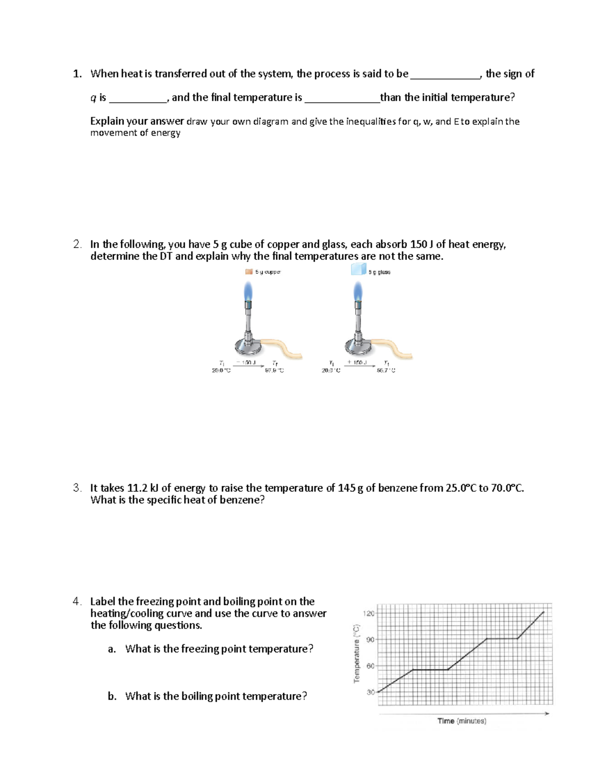 Chemistry 101 - Chapter 5 Study Guide: Heat, Enthalpy, and Reactions ...