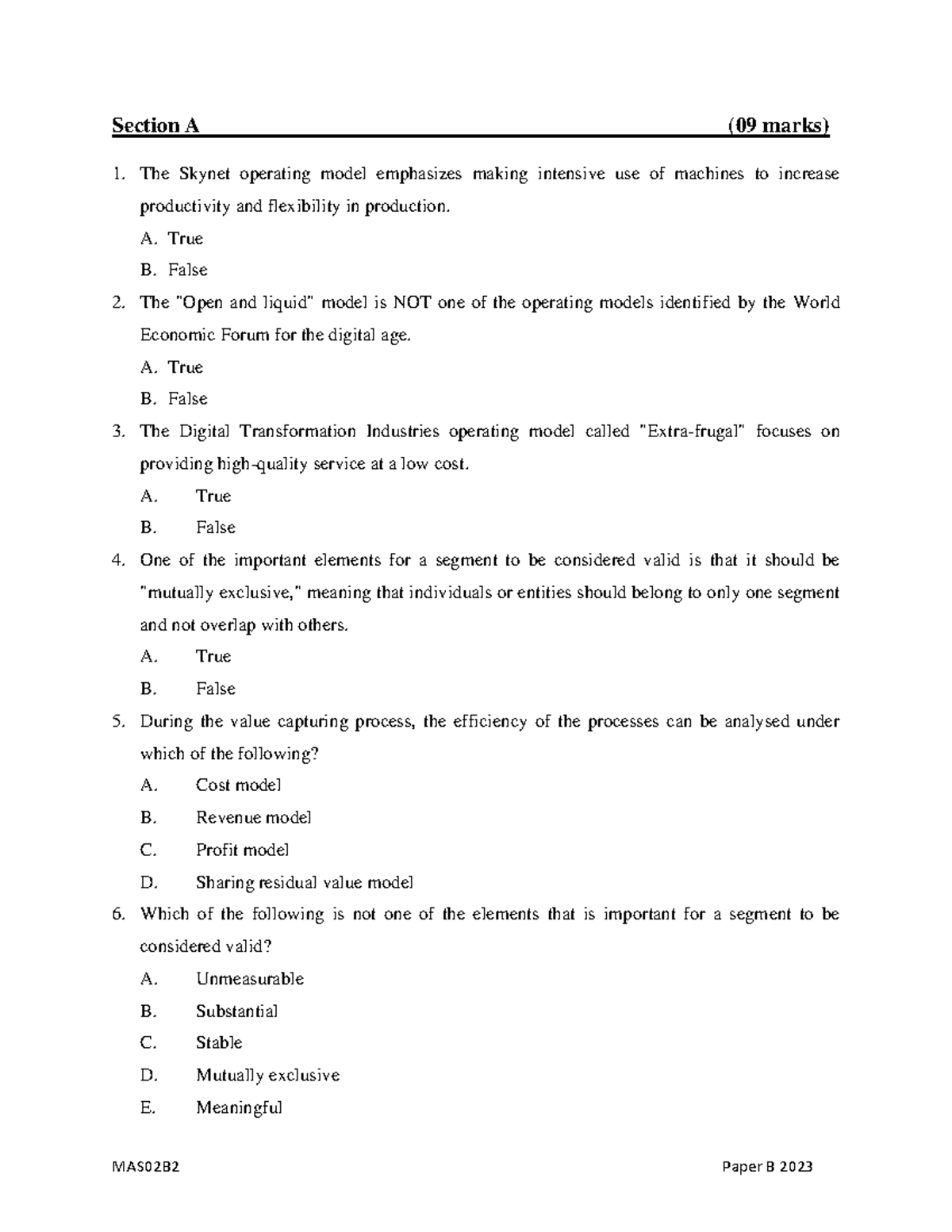 MAS02B2 - Previous Question Paper with Answers and Explanations - Studocu