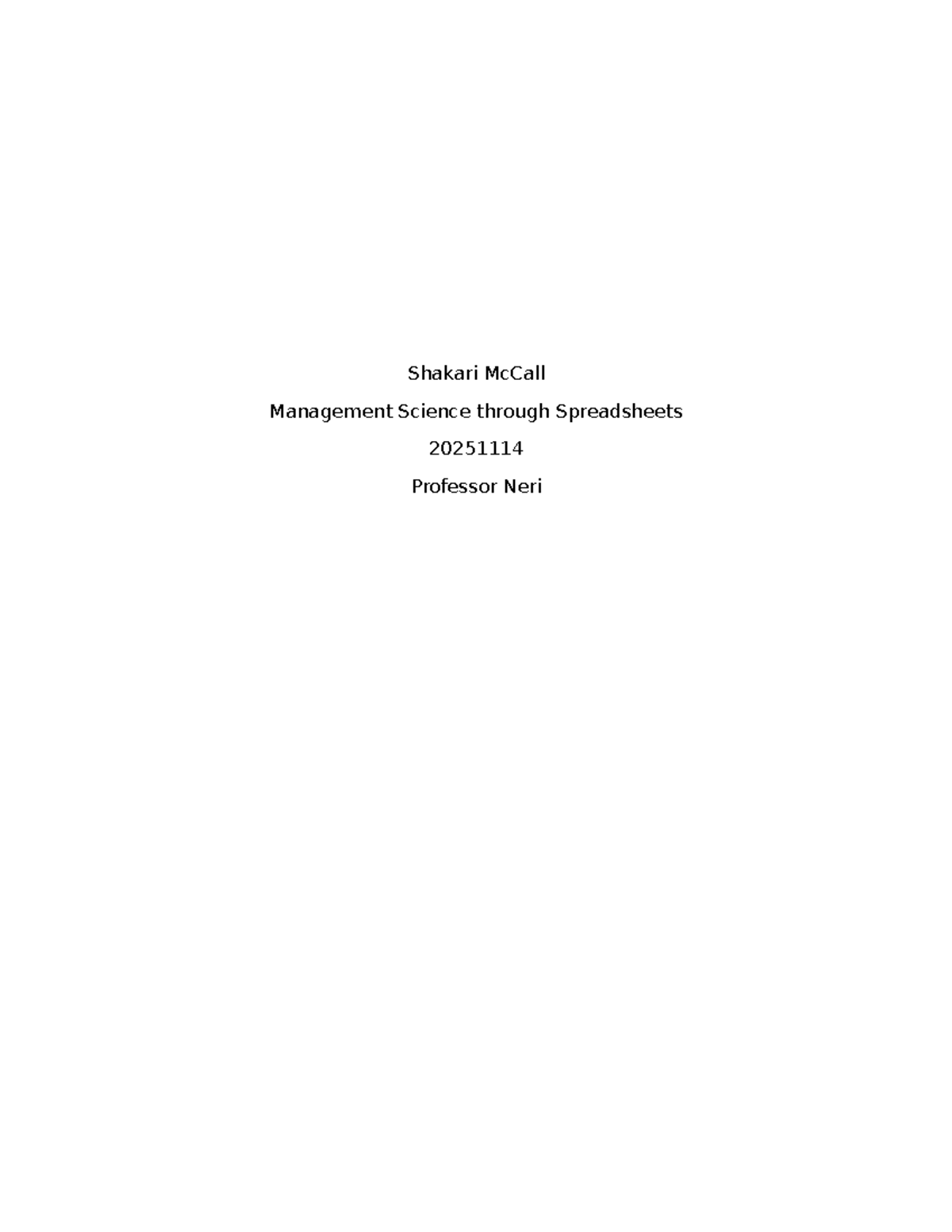 MSS Journal 1: Insights on Management Science & Modeling Tools - Studocu