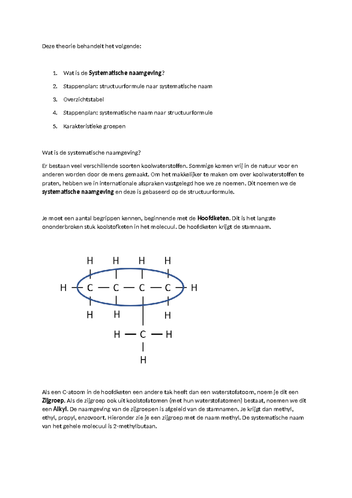 Scheikunde Stof: Systematische Naamgeving en Structuurformules ...