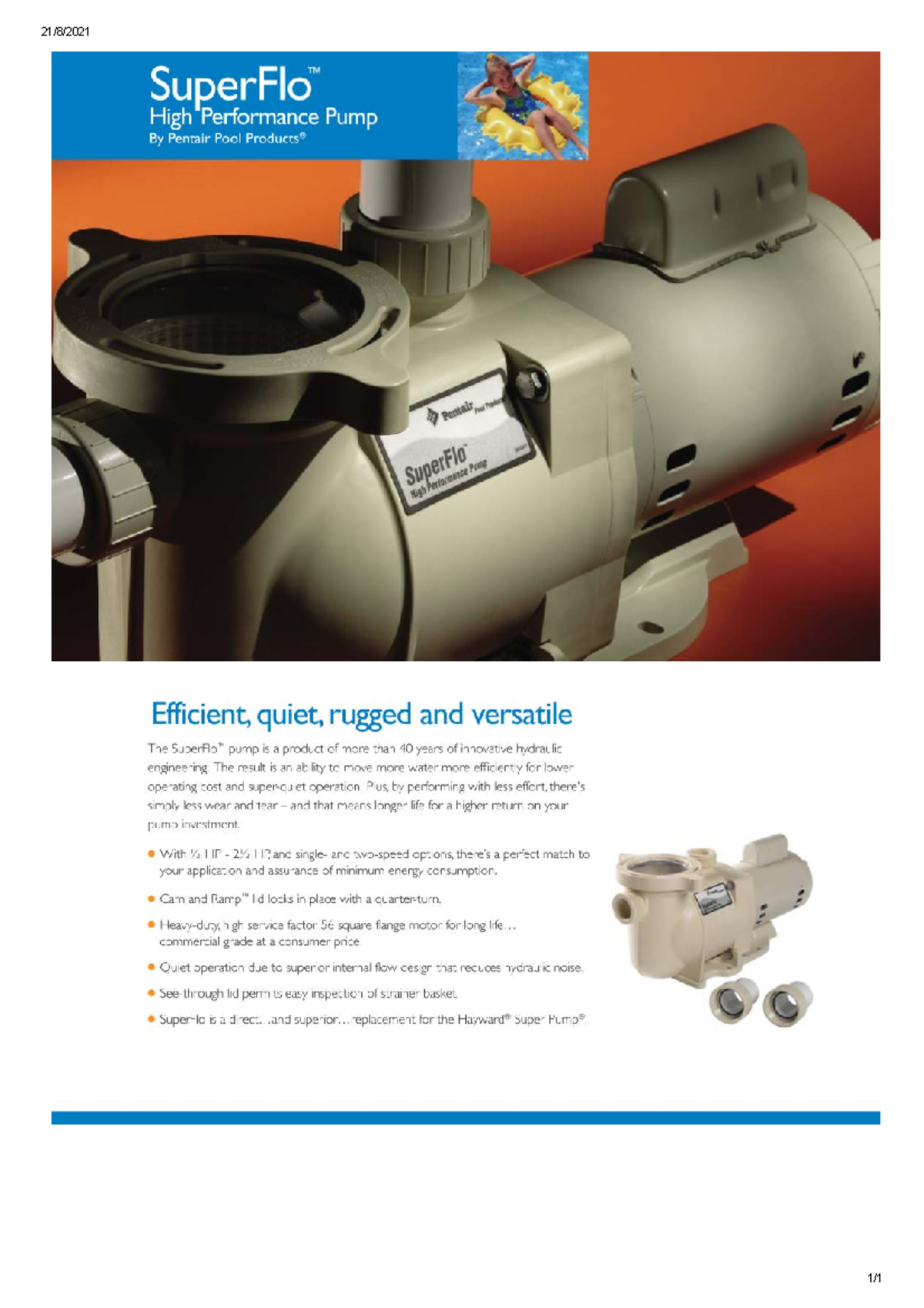 SuperFlo High Performance Pump Overview - Descarga 2 - Civil - Studocu