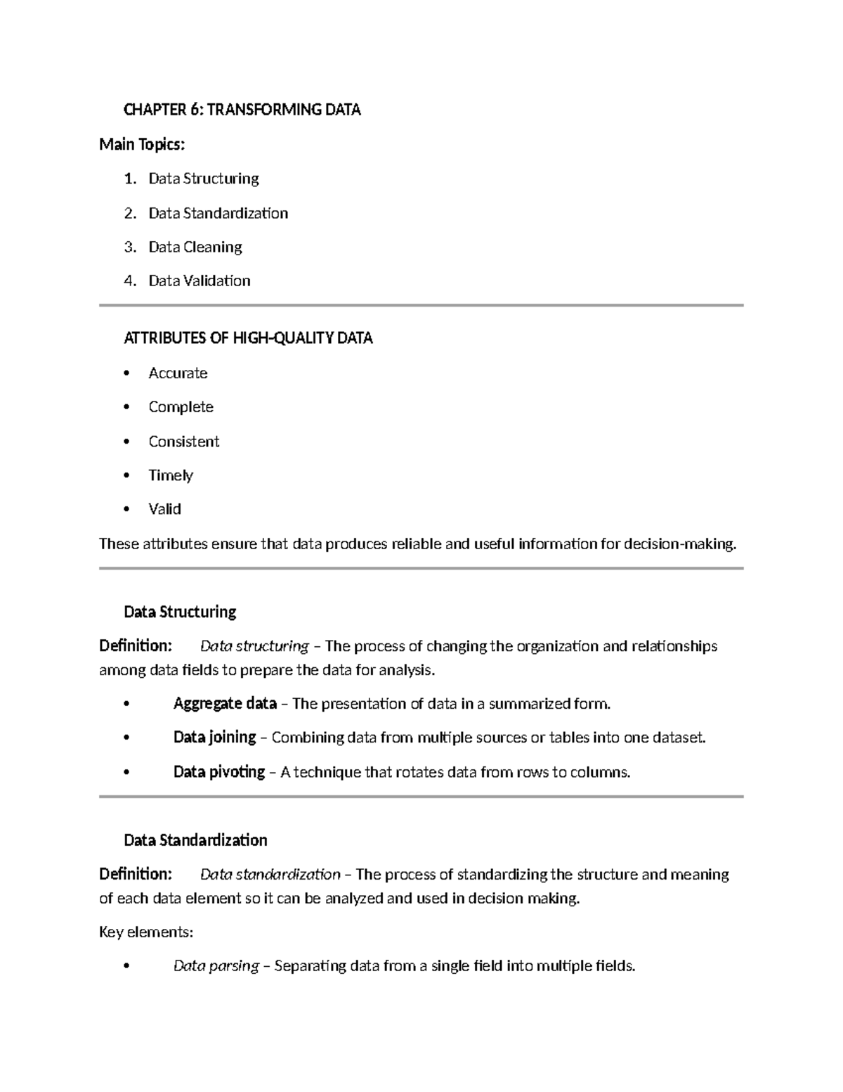 Midterm Study Guide: AIS Chapters 6-10 Summary and Key Terms - Studocu