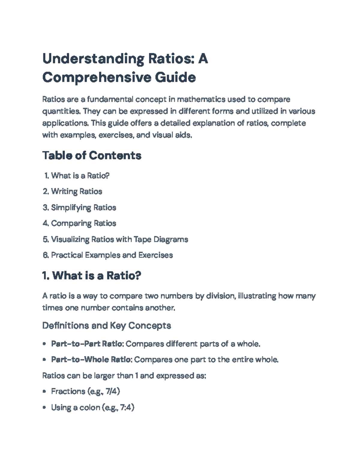 Understanding Ratios: A Comprehensive Guide for Students ...