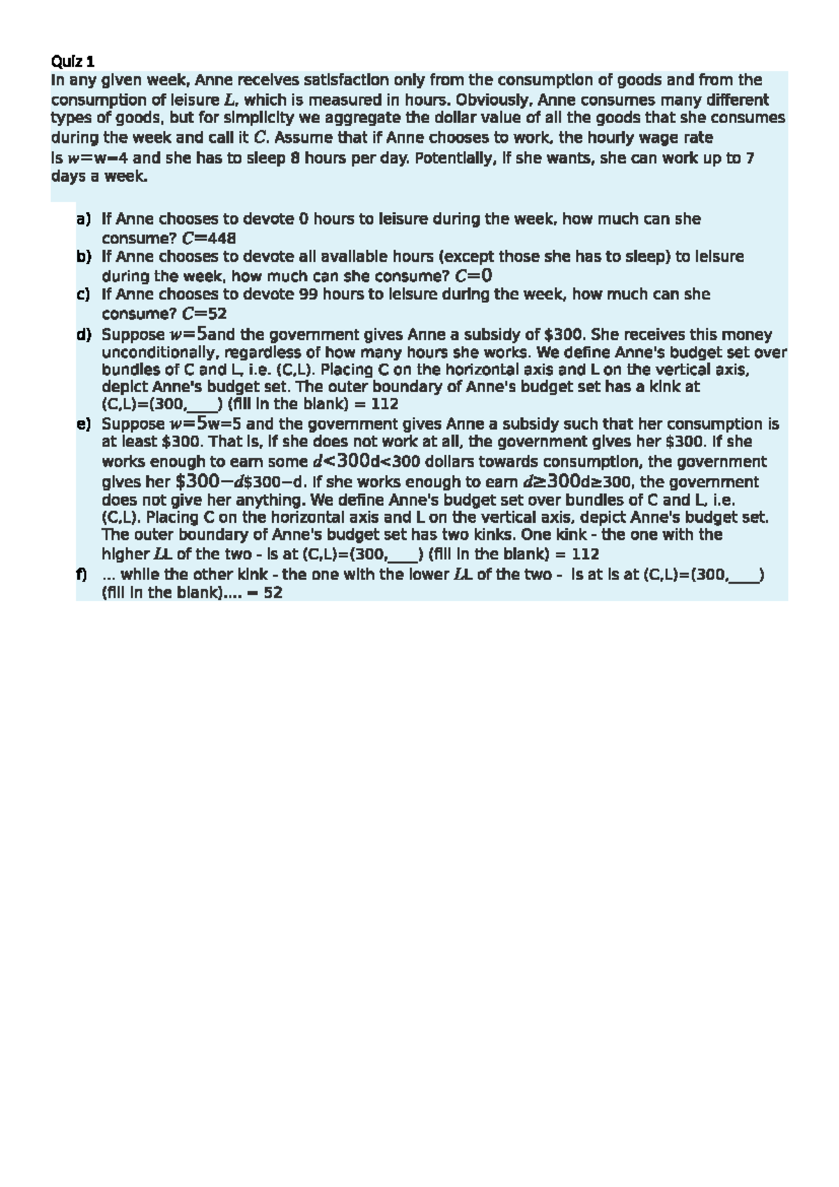 Quiz 1 Review for ECON2101: Key Concepts and Preparation - Studocu