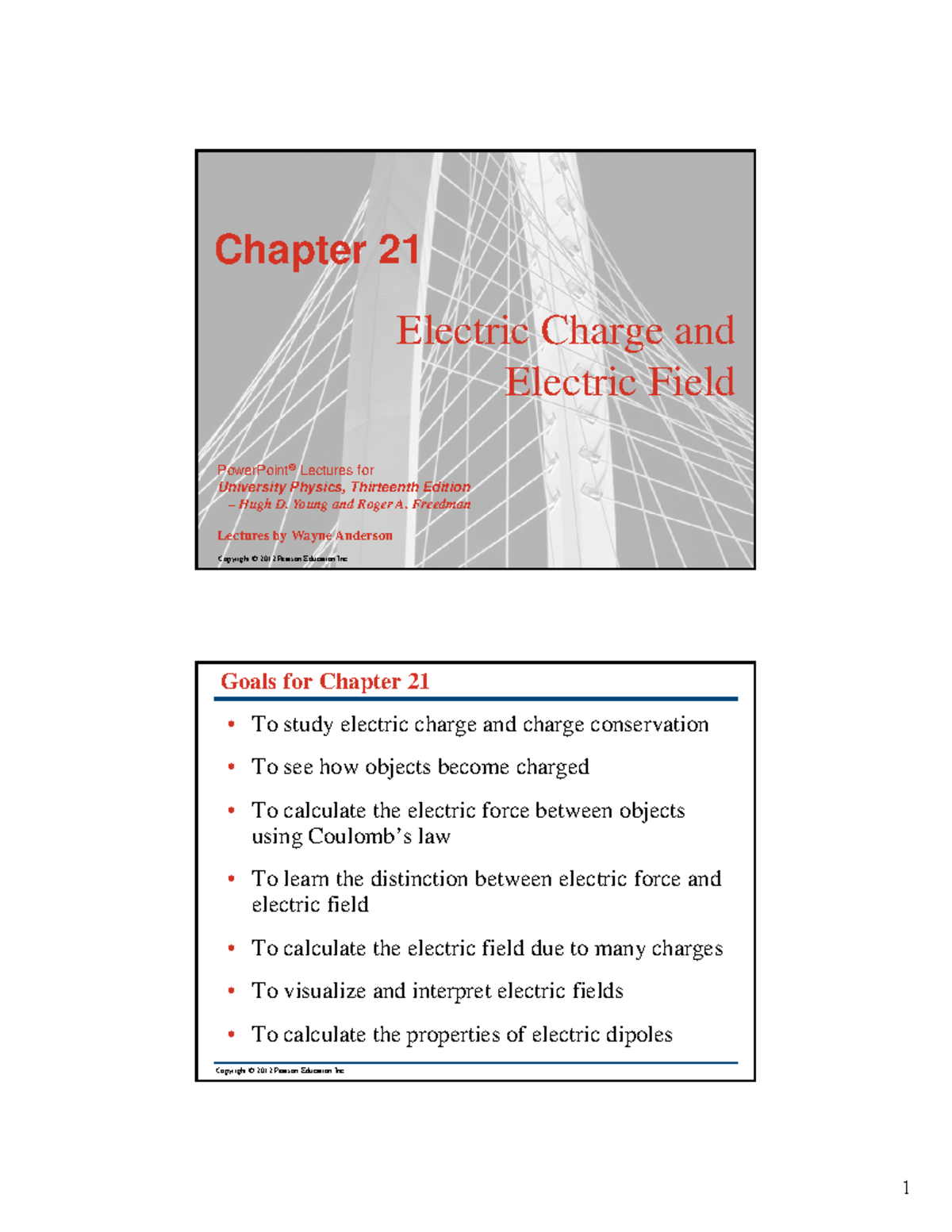 Ch21 - Lecture Notes on Electric Charge & Electric Field - Studocu