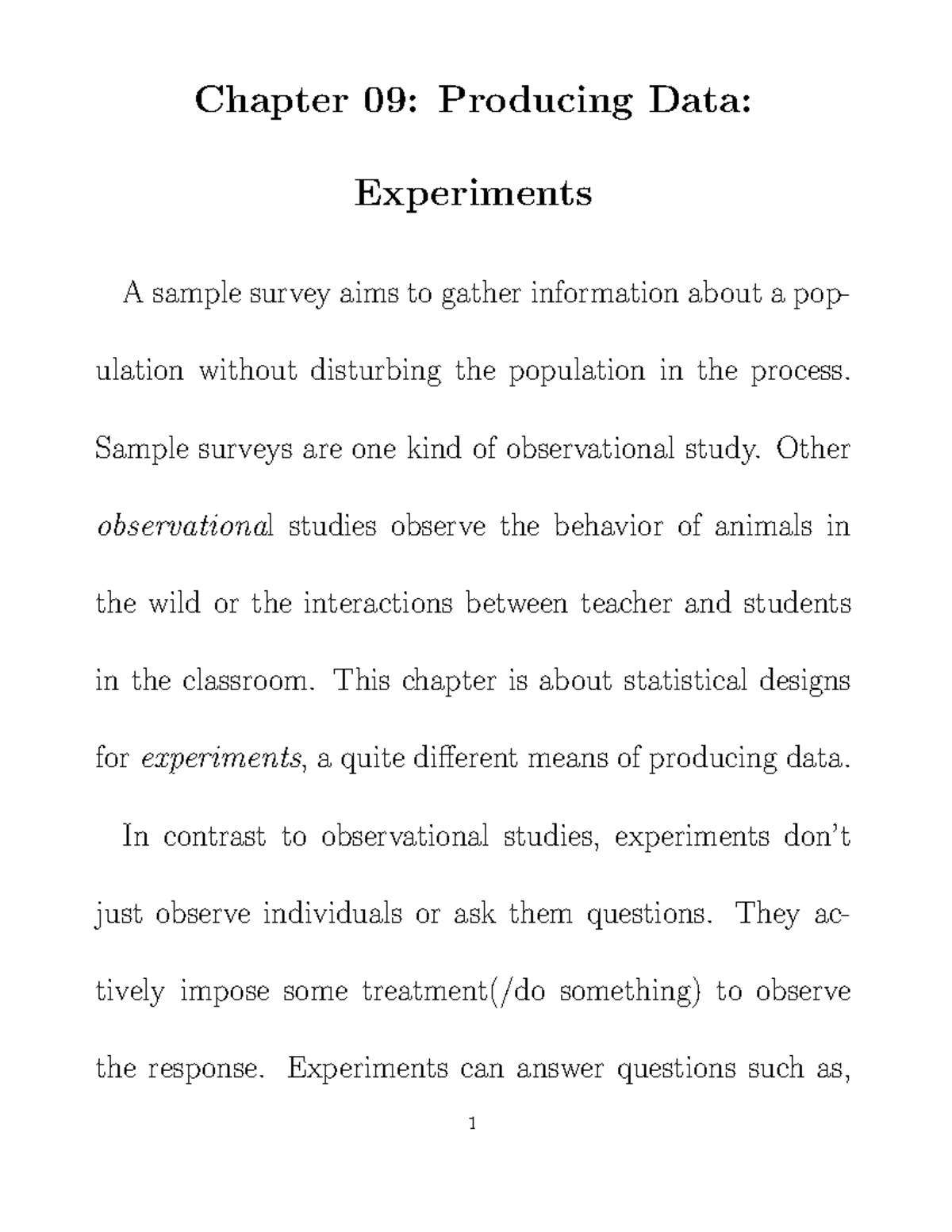 Chapter 09: Statistical Designs for Experiments and Observational ...