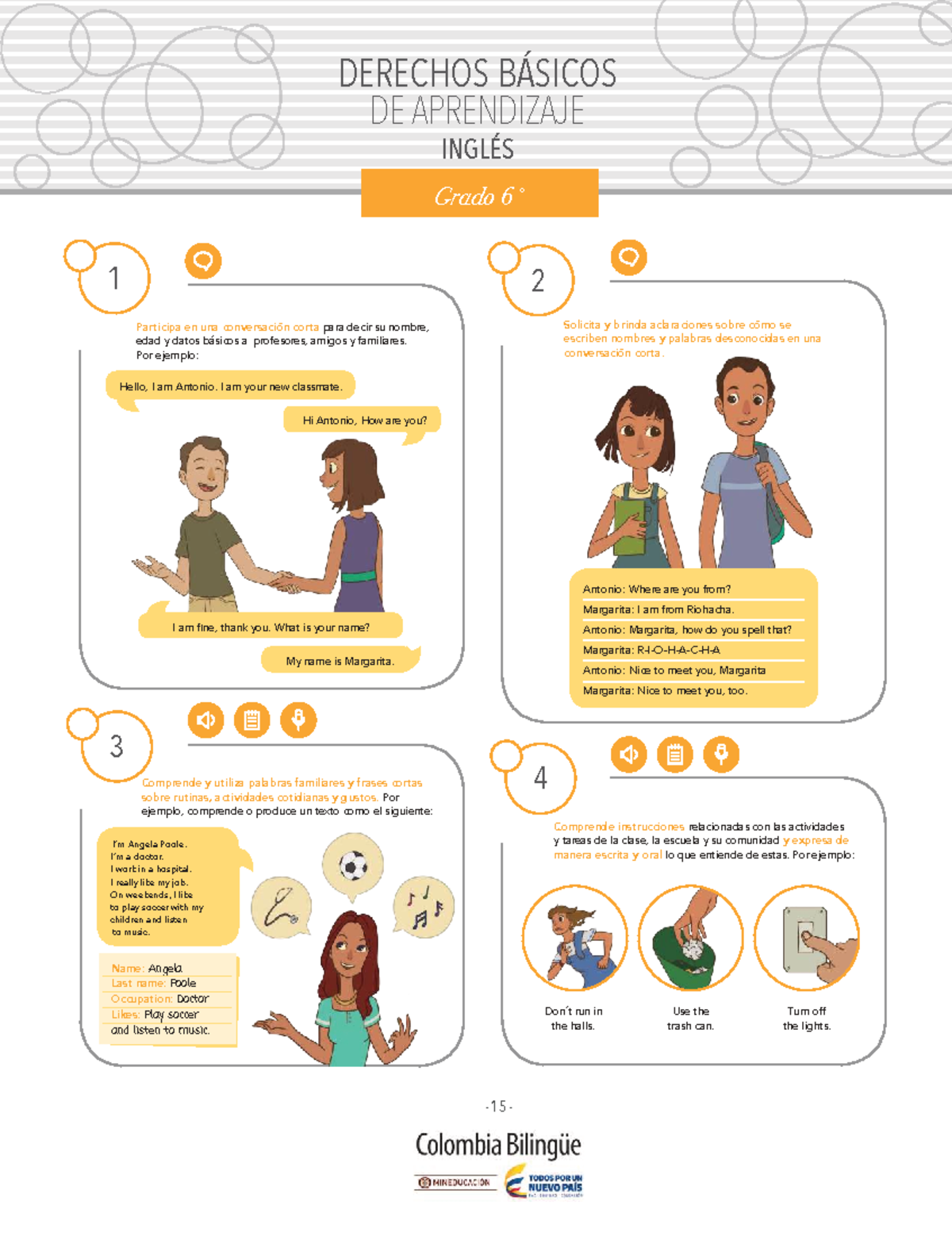 DBA INGLÉS: Derechos Básicos de Aprendizaje para Grados 6˚ a 11˚ - Studocu
