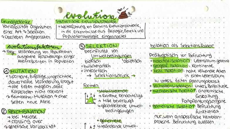Evolution in Ecology and Genetics: OCSQN Study Notes - Studocu