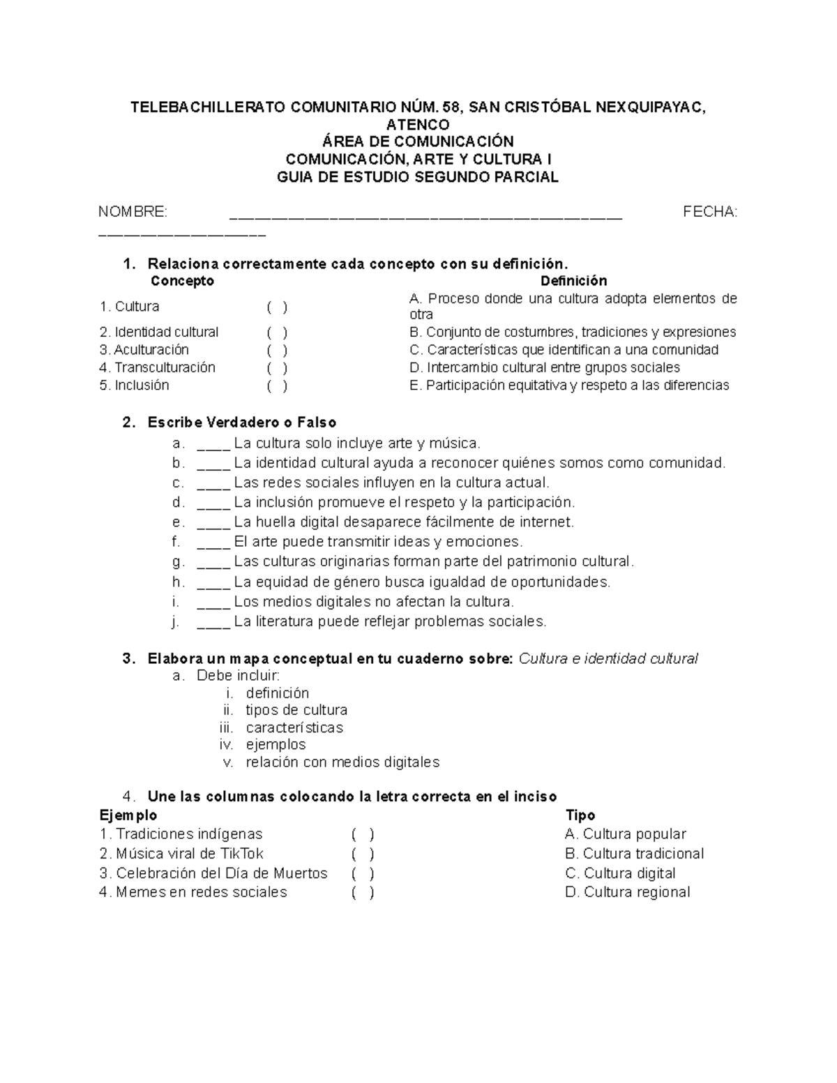 CAYC I Guía de Estudio Segundo Parcial: Cultura y Comunicación - Studocu