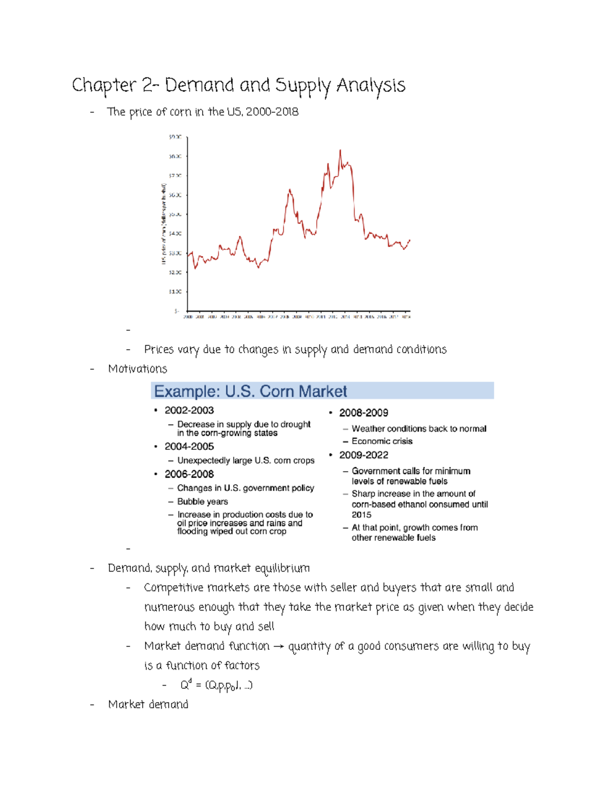 Econ360 Chapter 2: Understanding Demand and Supply Dynamics - Studocu