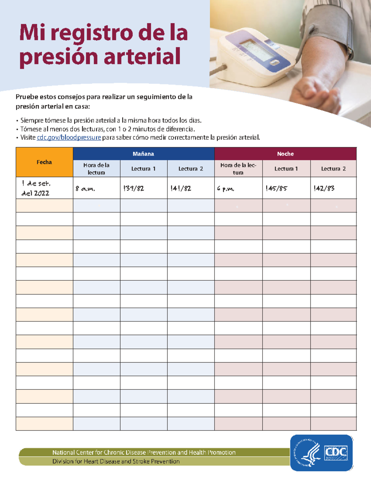 Bitacora DE Presion Arterial - Mi registro de la presión arterial