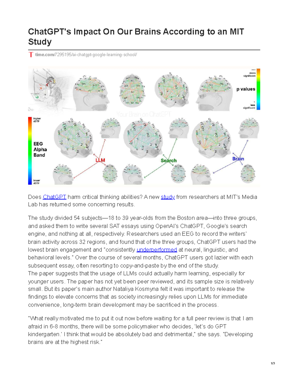 MIT Study: ChatGPT's Impact on Critical Thinking & Brain Engagement ...