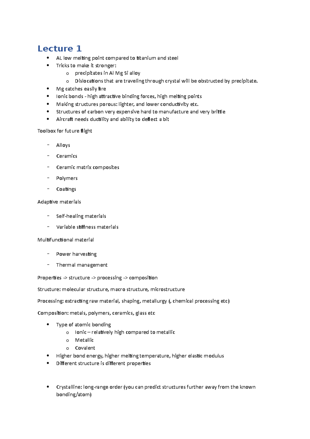 Summary - Lecture Notes (Credits: LEC 1-4 +7) - Studeersnel