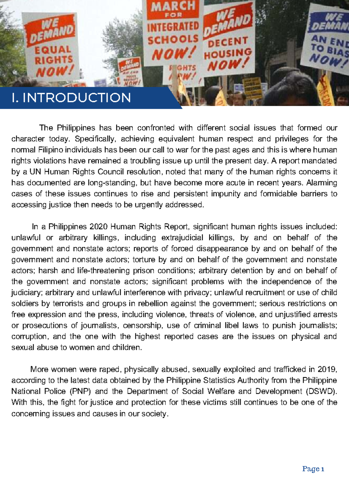Human Rights Violations in the Philippines: A 2020 Overview and ...